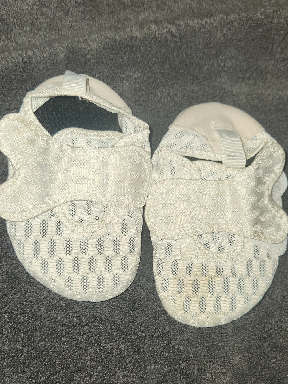 Baby Water Shoes - Breathable Cream Mesh Slip-Ons